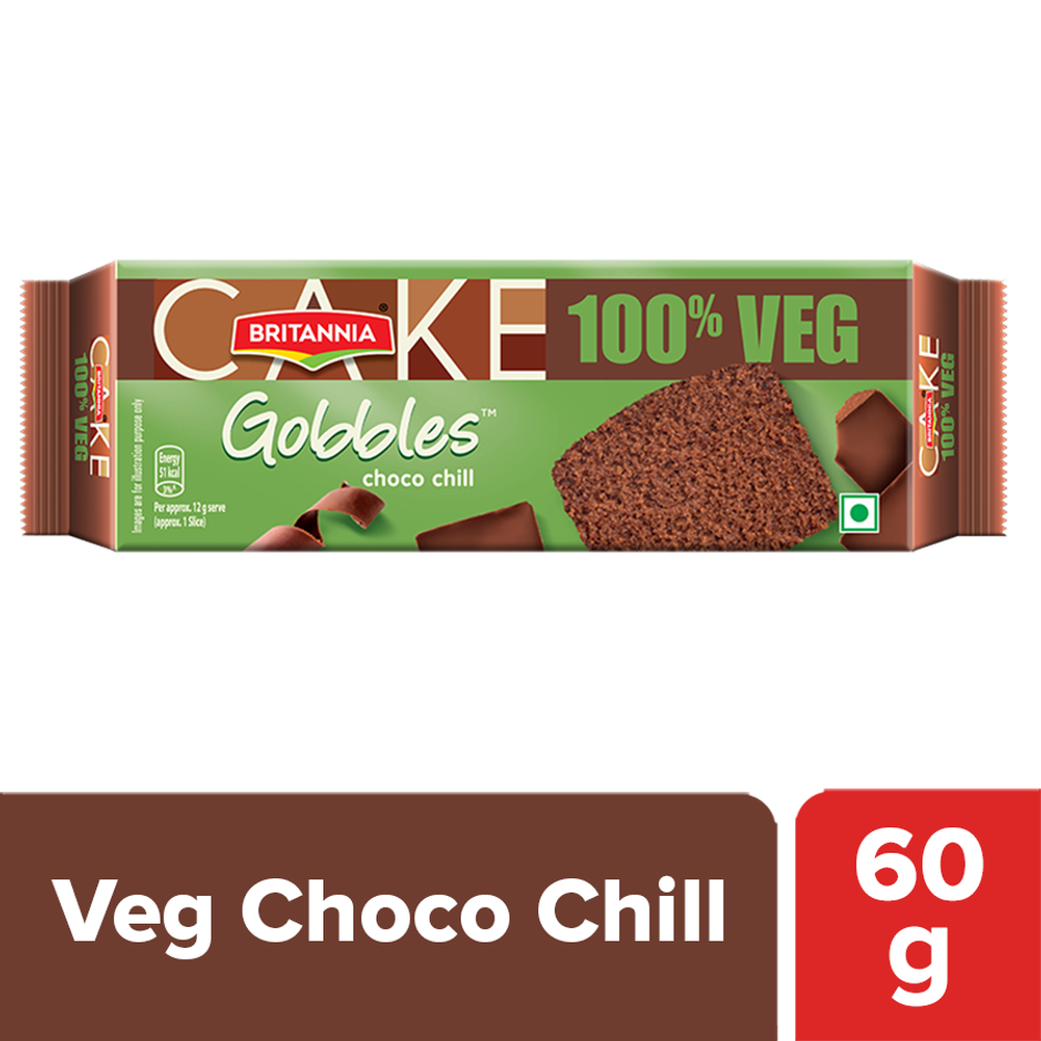 Britannia Gobbles Veg Bar Cake | Veg Chocolate Chill